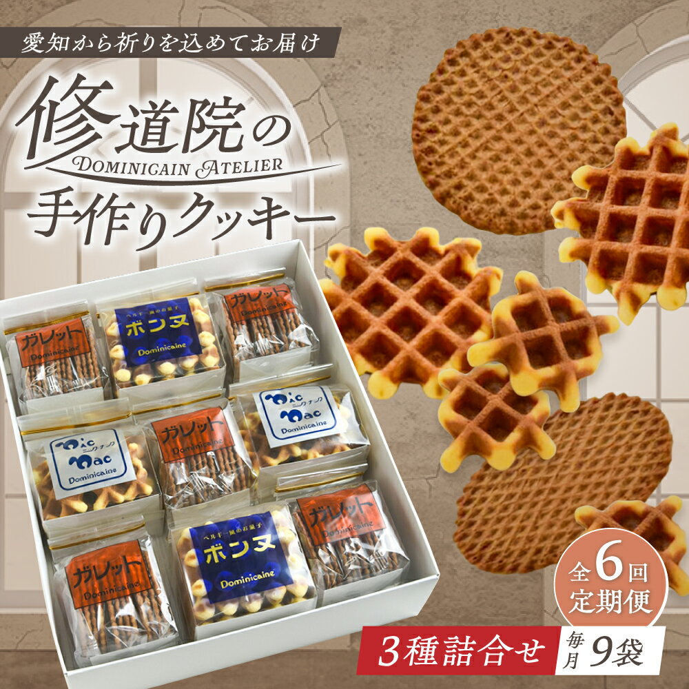 【ふるさと納税】【全6回定期便】修道院の伝統的な手作りクッキー　詰合せ(大箱) / お菓子 ガレット 焼き菓子 スイーツ 洋菓子 / 瀬戸市 / ドミニカン・アトリエ[BBAP022]