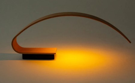 r05-103-002 新潟県 小千谷市 雪国のブナの充電式テーブルランプ【Tanzaku Lamp】アーチ型