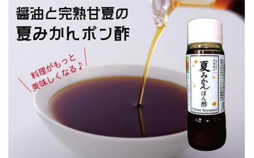 湯浅の醤油の深いコクと完熟甘夏の自然な酸味「夏みかんポン酢」【32本】