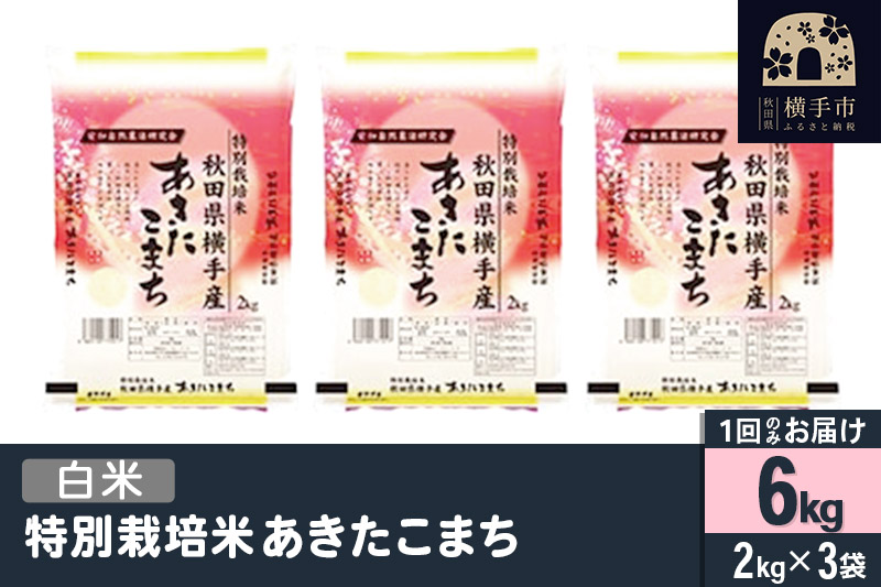 【白米】令和7年産 特別栽培米 あきたこまち 6kg（2kg×3袋）