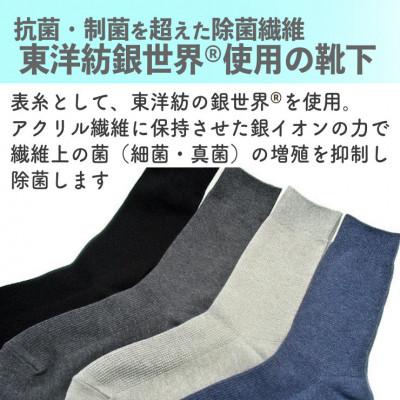 ふるさと納税 半田市 25〜27cm　東洋紡銀世界使用の除菌靴下　5足セット(ブラック2、グレー・チャコール・ブルー各1) |  | 01