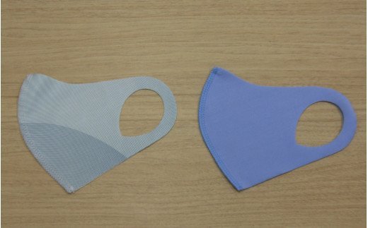 フィット感抜群！水着素材のクロッツマスク2枚ブルー系【子ども用】XXS_1556R-02