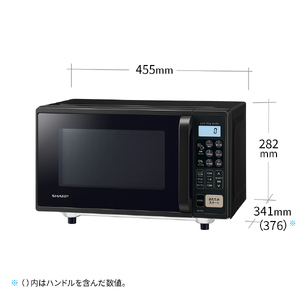 H183(ブラック)　SHARP オーブンレンジ RE-F165-B（ブラック）【シャープ 電化製品 家電 キッチン キッチン家電 調理 調理家電 オーブン 電子レンジ オーブンレンジ 新生活 料理 