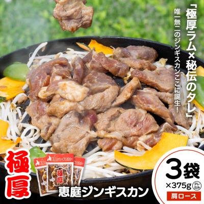 ふるさと納税 恵庭市 恵庭ジンギスカン(NZラム肩ロース使用)×3袋【19010301】