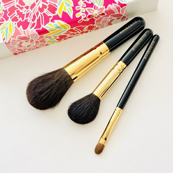 【ふるさと納税】熊野化粧筆 宙定番人気3本セット 熊野筆ほうこどう【メイクブラシ 化粧筆 ファンデーションブラシ アイシャドーブラシ 熊野筆 伝統工芸 職人技 高級筆 セット ケース ギフト 贈り物】