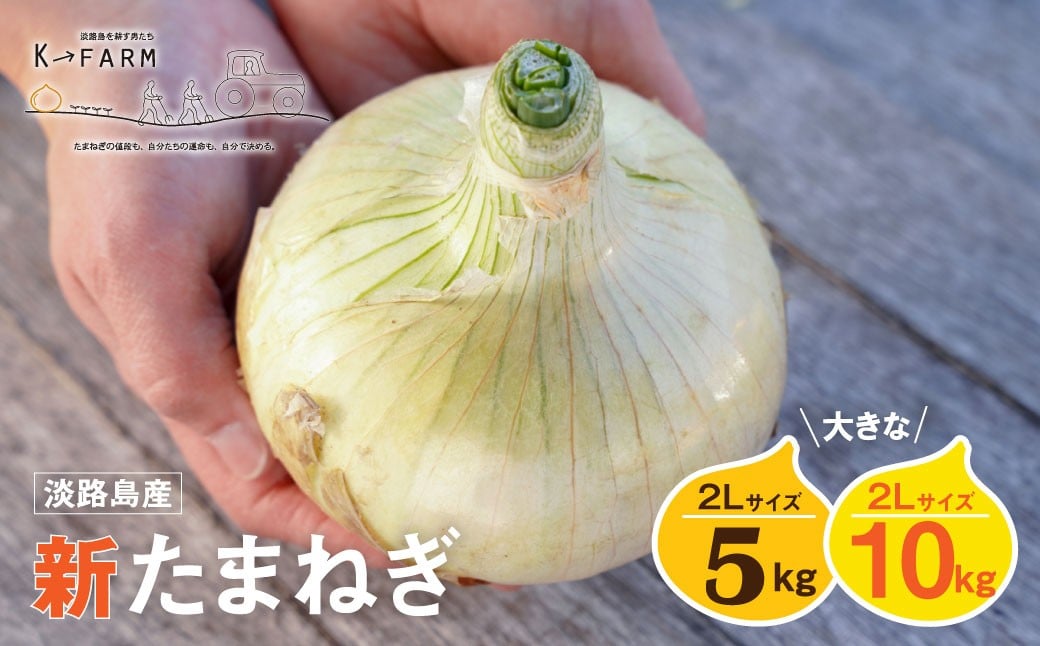 
                  【新たまねぎ】淡路島たまねぎ 大きな2Lサイズ 5kg・10kg【発送時期：2026年3月下旬～5月頃】
                