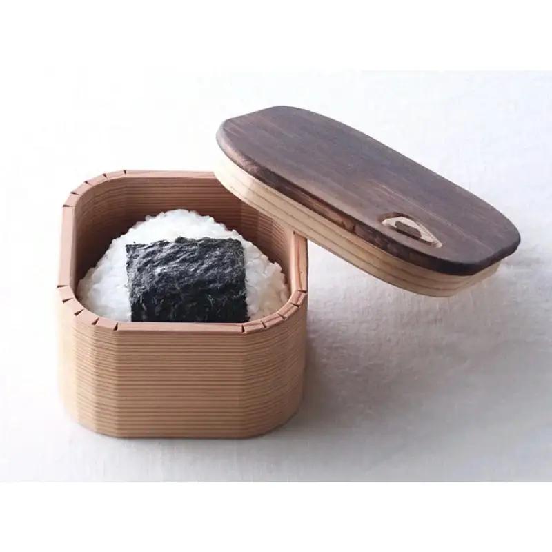 おにぎり弁当箱　「黒刻」/ お弁当箱 おにぎり ピクニック 紀州材 職人 【hak102A】