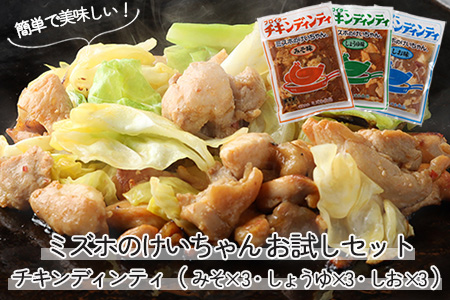 ミズホのケイちゃん チキンディンティセット（みそ×3 しょうゆ×3 しお×3） 計9個 【21-5】