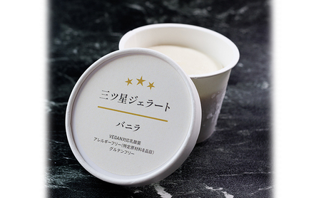 世界中の人たちが食べられる！VEGAN対応乳酸菌入り「三ツ星ジェラート」王道のバニラチョコセット（バニラ×3、チョコ×3）ジェラート セット アイス スイーツ 豊島区 東京