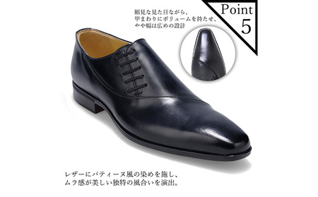 クインクラシコ 革靴 62002 (カラー：ブラウン、サイズ：24.5cm) ビジネスシューズ 本革 サイドレース エラスティック スリッポン 牛革 フォーマル