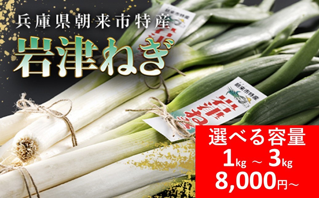 
                  【 選べる容量 1kg～3kg 】特別栽培 岩津ねぎ 希少 栄養豊富 期間限定 甘い 太い 柔らかい すき焼きと相性バツグン 出荷期間11月23日から3月上旬 兵庫県 朝来市 F.smile
                