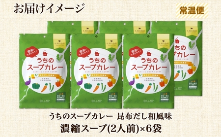スープカレーの素 うちのスープカレー 昆布だし 和風味 2人前×6袋 小分け スープカレー スパイス 和風 昆布 スープ カレー 簡単 お取り寄せ ギフト ピーアンドピー 送料無料 北海道 札幌市