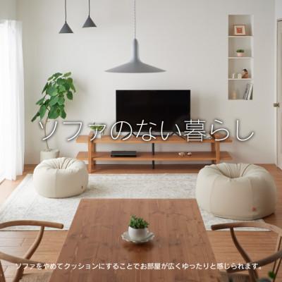 ふるさと納税 岡崎市 ハナロロのビーズクッション オニオン80リットル ニットカバー付(モカ) |  | 01