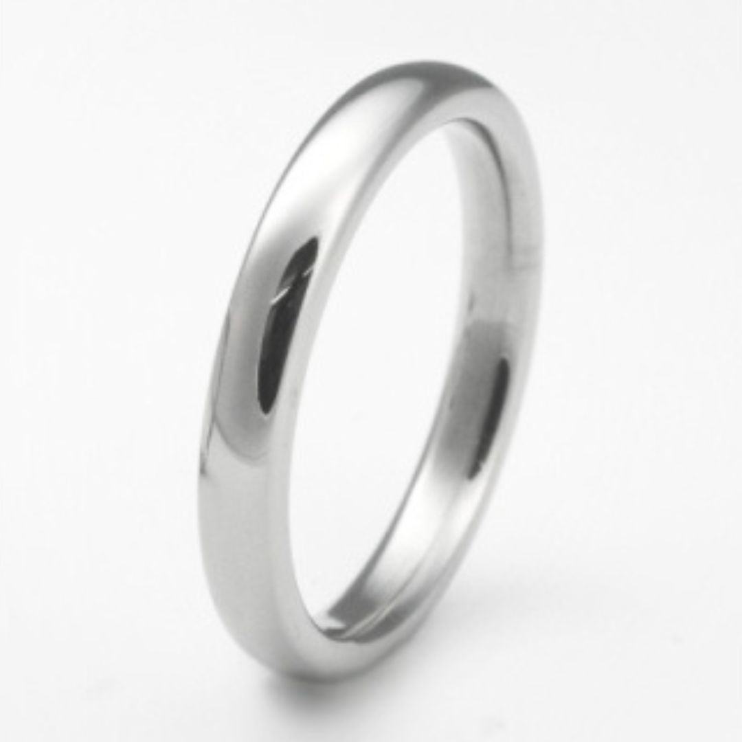 【ふるさと納税】純チタン甲丸リング(幅3mm)13号 | 新潟県 弥彦村