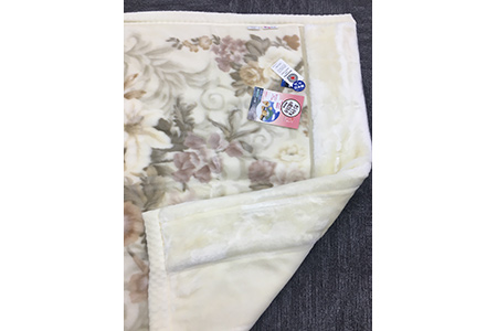 C.R.P加工毛布 2枚合わせマイヤー毛布 シングルサイズ ベージュ 1枚 21508柄 [0617]