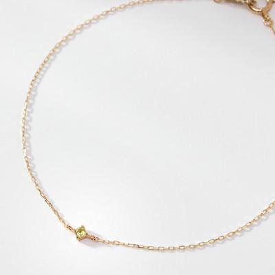 ふるさと納税 大津市 【K10 ペリドットブレスレット】8月誕生石 毎日輝く 天然石ジュエリー 10金 イエローゴールド |  | 02