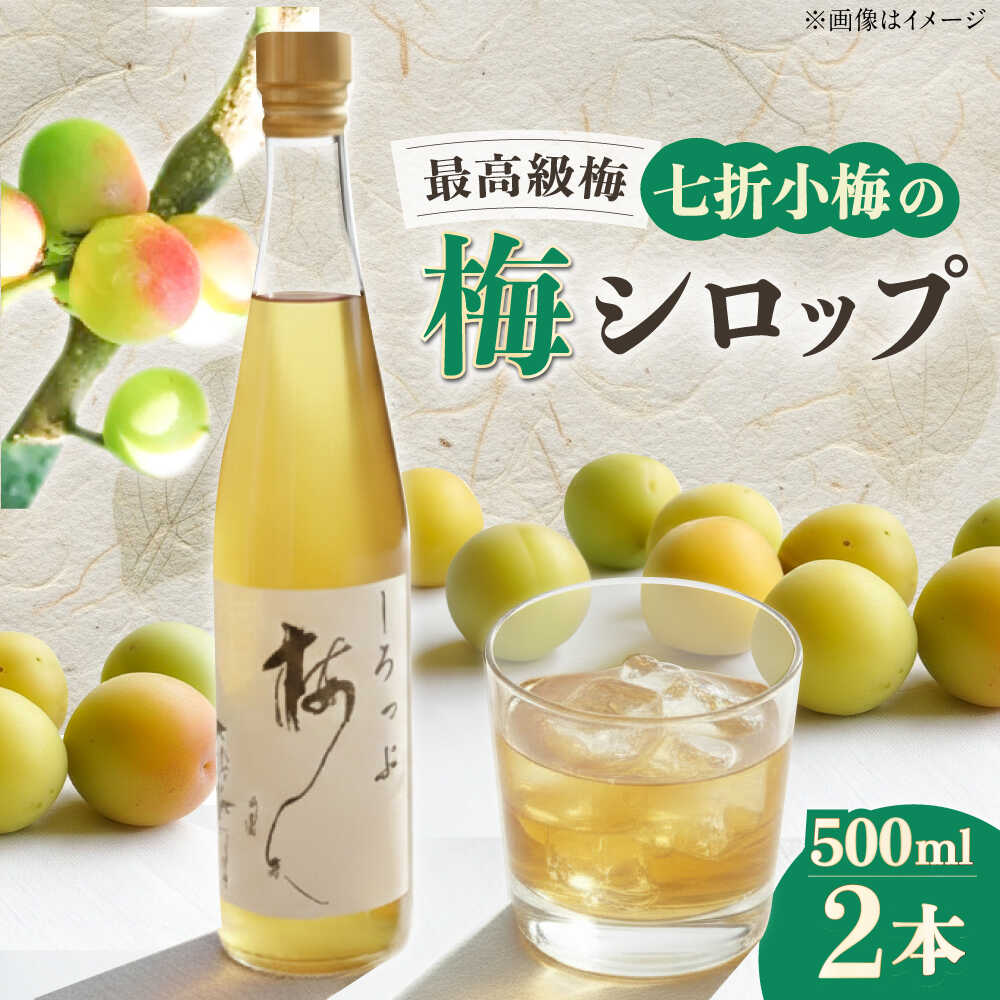 【ふるさと納税】梅シロップ 七折小梅の梅シロップ 500ml×2本 / 梅シロップ シロップ 梅 七折小梅 梅ジュース 国産 砂糖 炭酸割り かき氷 お菓子作り うめジュース 希釈用 プレゼント ギフト 人気 おすすめ / 愛媛県砥部町/農事組合法人ななおれ梅組合[BJAG001]