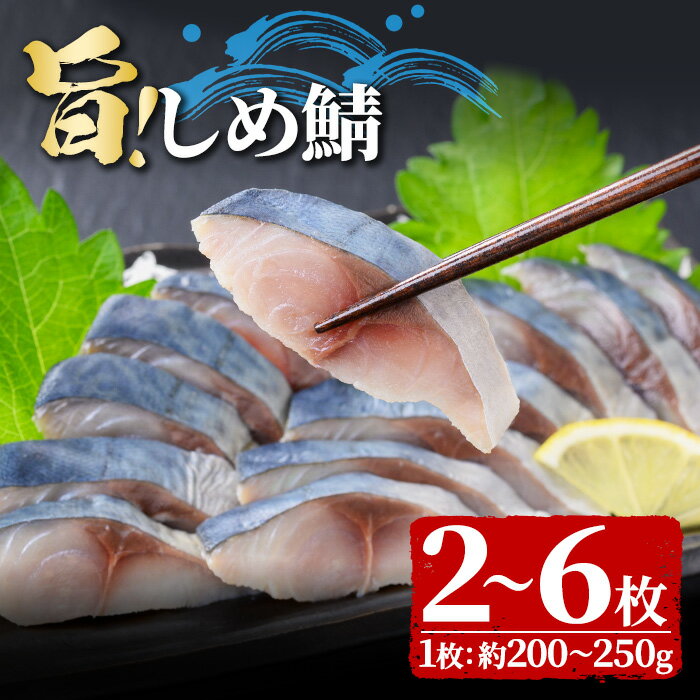 【ふるさと納税】＜数量限定＞ 旨 しめ鯖 (2～6枚・1枚約200～250g) 国産 サバ しめさば 冷凍 浅漬け 調理済み おかず おつまみ 簡単調理 魚介 さかな 【man365】【いえもんや】