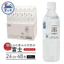 【ふるさと納税】 バナジウム天然水 一富士 500ml 選べる本数 24本/48本 富士山の大自然に育まれた天然水 まろやかな味わい 天然ミネラル ナチュラル ミネラルウォーター 飲みやすい 飲料水 防災 備蓄 災害 ITQI受賞 富士市 [sf002-224] [sf002-247]