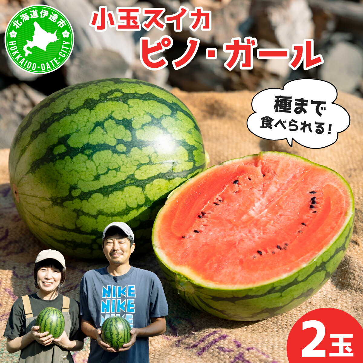 【ふるさと納税】＜先行予約＞北海道伊達産 小玉スイカ "ピノ・ガール" 【tom-001】