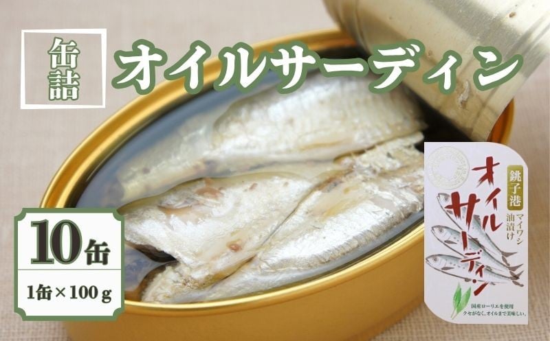 
            オイルサーディン 10缶セット 缶詰 いわし 国産 銚子産 良質 食品 小分け 常温 長期保管 備蓄 保存食 非常食 防災 食料 備蓄 キャンプ マイワシ 人気 自然派 ローリエ 魚 魚介 料理 魚貝 海鮮 弁当 惣菜 おかず おつまみ 旨み 栄養 オススメ パスタ サラダ 菜種油 鍋 贈答 贈り物 プレゼント ギフト お取り寄せ  送料無料 ふるさと納税 千葉県 銚子市 千葉産直サービス
          