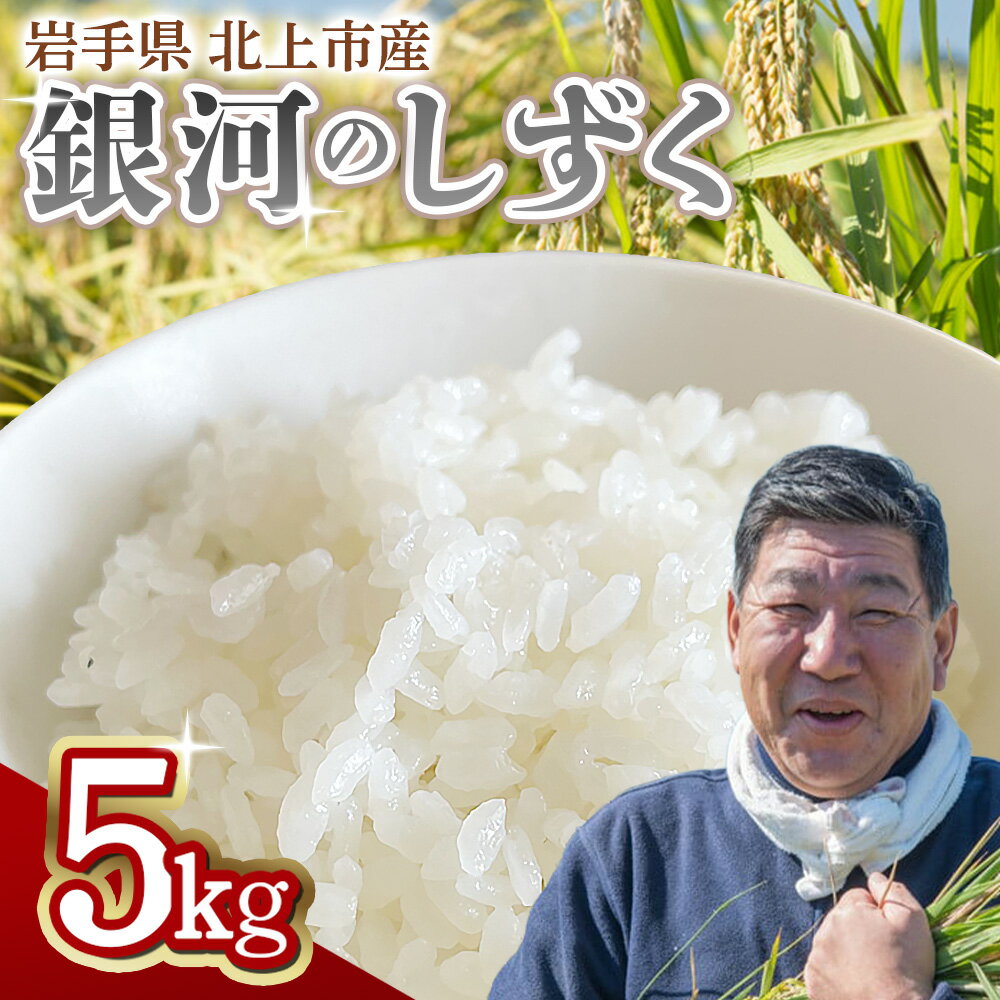 【ふるさと納税】【予約受付！令和8年産】 銀河のしずく 5kg 九代目 八重樫哲哉作 精米 白米 玄米 玄米 R8年 令和8年 やえがしてつや 農家直送 直送 岩手県 北上市 E0235