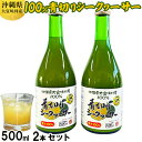 【ふるさと納税】沖縄県大宜味村産100％　青切りシークヮーサー1リットル（500ml2本セット） 沖縄 おきなわ 青切り ドリンク 飲み物 カクテル割り 大宜味村 ノビレチン 500ml 2本セット 拘り すっきり ドレッシング 調味料 隠し味 話題 国産 県産 すっぱい やんばる