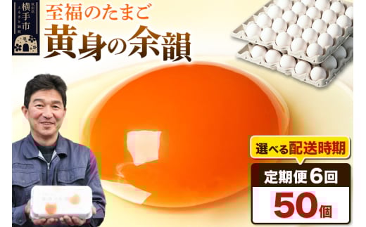 《定期便6ヶ月》黄身の余韻 50個（業務用）【発送時期が選べる】6か月 6ヵ月 6カ月 6ケ月 卵 玉子 たまご 開始時期選べる