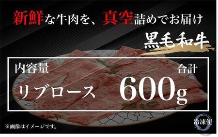 UF01  国産ブランド牛 常陸牛 リブロース A4 A5ランク すき焼き しゃぶしゃぶ用  600g  霜降り 牛肉 冷凍 高級 贈答 贈り物 ギフト
