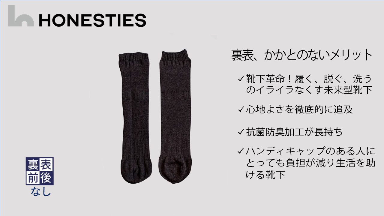 
            [UNISEX]裏表・かかとなし ロングソックス720° M(黒) 2足 ユニセックス
          