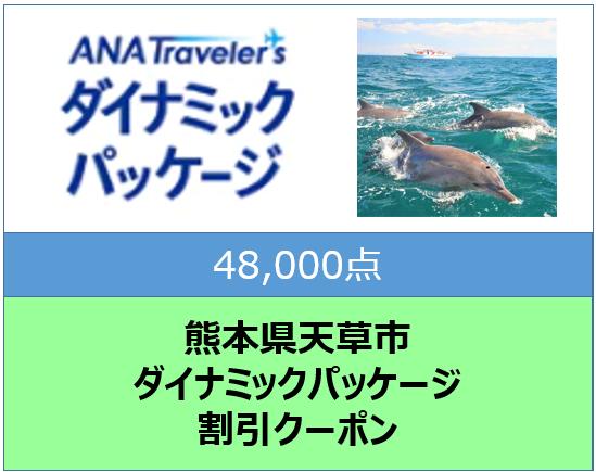 熊本県天草市ANAトラベラーズダイナミックパッケージ割引クーポン48,000点分