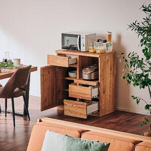 【Chatra／チャトラ 幅80cmカウンター ブラウン】★シンプルでお部屋に合わせやすいカウンターボード