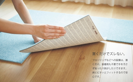 吸着タイルカーペット（50×50cm　12枚セット）FF2107＜シルバー＞