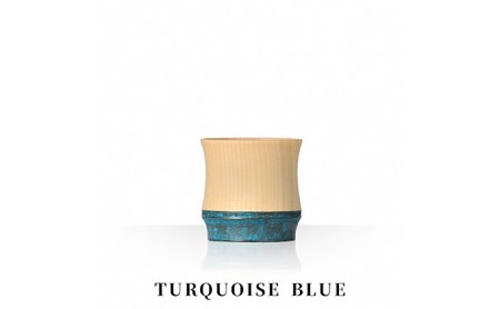 Guinomi Sake Cup　BAMBOO KISEN（SHORT series） TURQUOISE BLUE