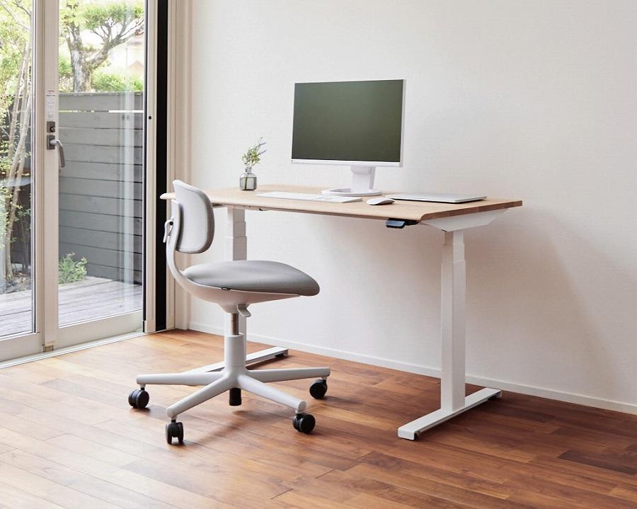 
            【幅120cm】【オーク】 電動昇降デスク 無垢材 パソコンデスク WAAKstandingPro
          