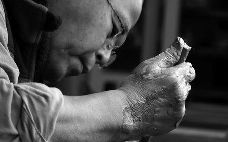 【唐津焼】絵粉引花入/ 花瓶  一輪挿し シンプル / 佐賀県 / 大杉皿屋窯[41ABAC006]