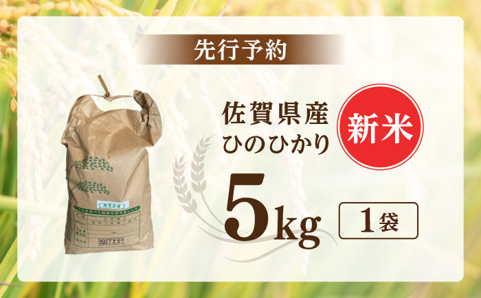 【2025年発送分 先行予約】令和7年産 ひのひかり5kg 白米 / ふるさと納税米 / 佐賀県 / 有限会社中島商店 [41AGAC003]