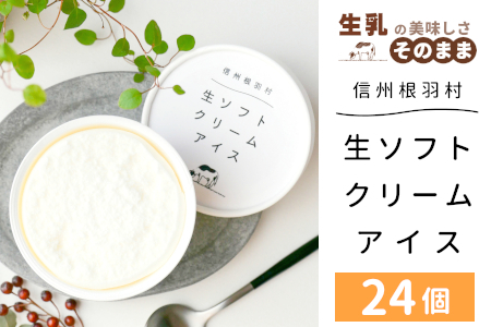 着色料・香料不使用！ 生ソフトクリームアイス 24個 80ml 生乳 ミルク スイーツ アイスクリーム 搾りたて アイス ソフトクリーム ミルクアイス 牛乳アイス 