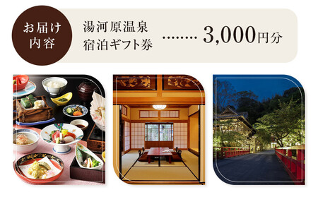 湯河原温泉ふるさと納税「宿泊ギフト券」 3,000円分