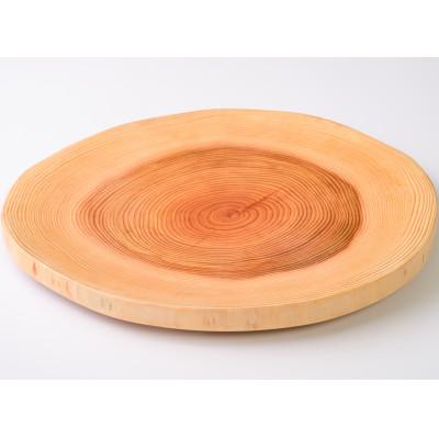 ふるさと納税 紀北町 木の職人がつくる「おもてなし年輪皿(杉)」直径約30cm【N03】