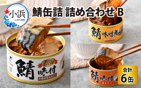 鯖缶詰6缶詰め合わせB 180g × 6缶｜ 鯖 サバ さば 鯖缶 サバ缶 さば缶 鯖缶詰 サバ缶詰 さば缶詰 保存食 常備食 非常食 備蓄 災害対策 味噌煮 本醸造醤油仕立て 唐辛子 おつまみ お歳暮