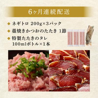 ふるさと納税 室戸市 【定期便 / 6ヶ月連続】 土佐流藁焼きかつおのたたき1節と高豊丸ネギトロ600g |  | 03