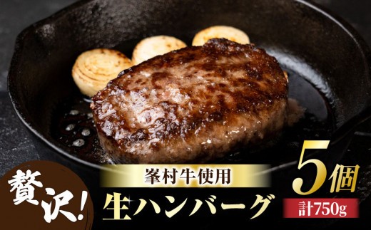 
                  【信州プレミアム牛100%】生ハンバーグ5個セット｜ 第57回農林水産祭 内閣総理大臣賞（畜産部門）受賞 牧舎みねむら  峯村牛
                