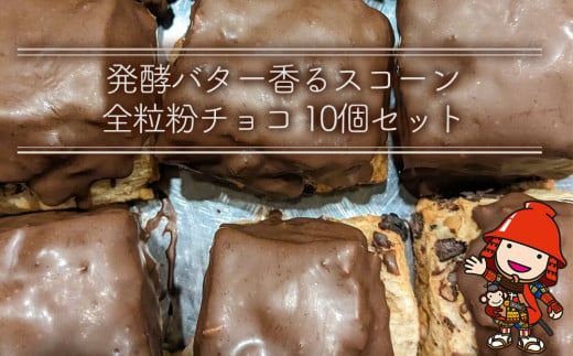 
発酵バター香る リッチな生クリームスコーン 全粒粉チョコ10個セット 手作り お菓子 おやつ ギフト 焼き菓子 スイーツ 大分県産 九州産 中津市 国産 送料無料／熨斗対応可 お歳暮 お中元 など
