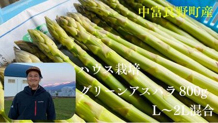 【2026年発送】中富良野町産グリーンアスパラ800g  （L～2Lサイズ混合）【辻本農園】【CB-001】