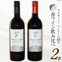 【ふるさと納税】ワイン 赤 樽熟成 2種 各750ml 計2本 赤ワイン 飲み比べ マスカット・ベーリーA [Creation farm 山梨県 韮崎市 20741813]