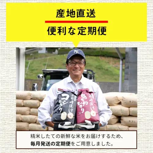 【6回定期便】コシヒカリ・きぬひかり 10kg 定期便 精米 白米