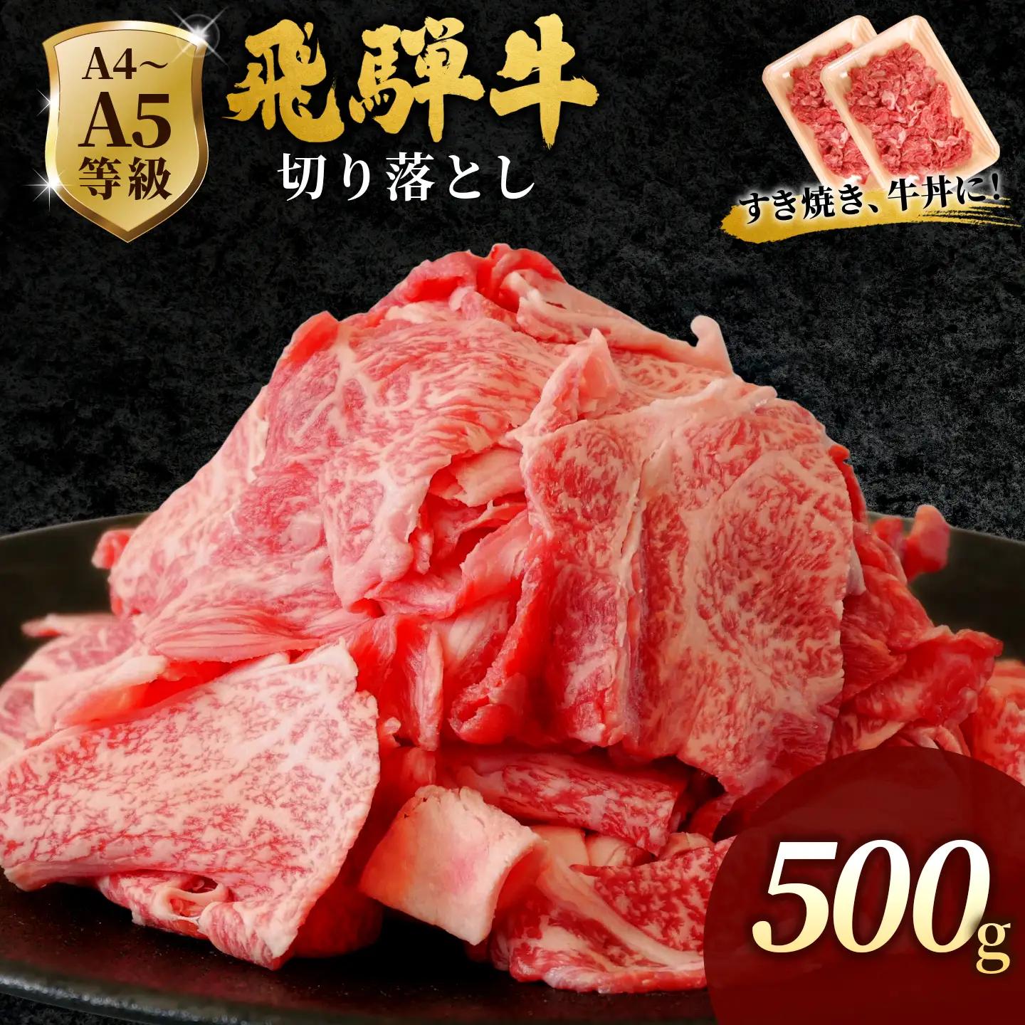 【最短発送】 飛騨牛 切り落とし 500g(250g×2p) すき焼き 牛丼 炒め物 訳あり 肉のひぐち