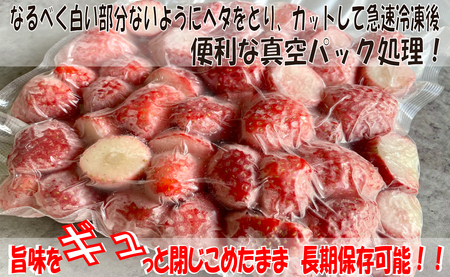 冷凍イチゴ ２kg (1kg × 2） 萩谷園芸 銚子産 とちおとめ 苺 いちご イチゴ 真空パック 冷凍 冷凍フルーツ カットフルーツ フルーツ ジャム スムージー 千葉県 銚子市