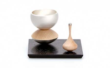 【高岡銅器】揺音セット Silver 空穏KUON 揺れるおりん 民芸品 伝統技術 工芸品 おりん  FAD-0658